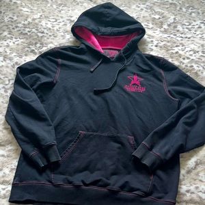 Jeffree Star Cosmetics black and pink velvet Hoodie